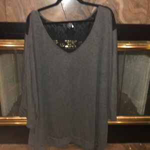 Torrid plus size 6 lace back t-shirt